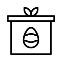gift egg icon outline style easter illustration vector element and symbol perfect.