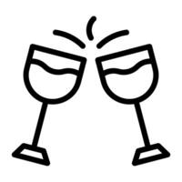 wine icon outline style easter illustration vector element and symbol perfect.