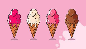 diseño de vector de helado