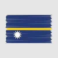 Nauru Flag Brush Vector