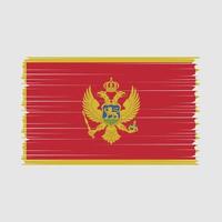 Montenegro Flag Brush Vector