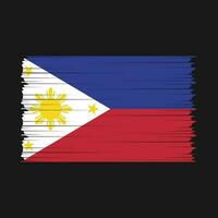 vector de pincel de bandera de filipinas
