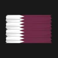 Qatar Flag Brush Vector