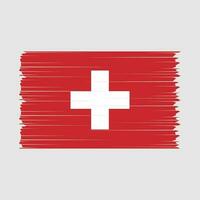 Switzerland Flag Brush Vector