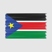 vector de pincel de bandera de sudán del sur