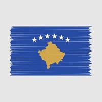 vector de pincel de bandera de kosovo