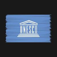 vector de pincel de bandera de la unesco