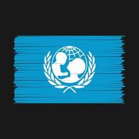 vector de pincel de bandera de unicef