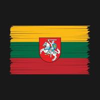 Lithuania Flag Brush Vector