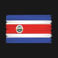 Costa Rica Flag Brush Vector