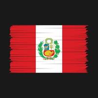 Peru Flag Brush Vector