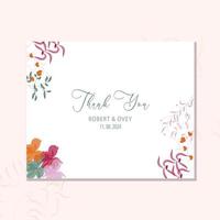 Thank You Card Design vector