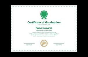 template certificate in vector