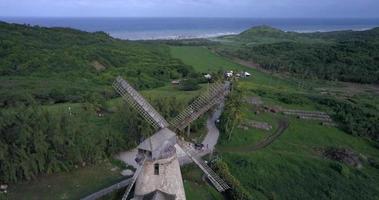 aérien vue de Morgan Lewis sucre moulin, la nature de Barbade video
