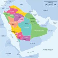 mapa de arabia saudita vector