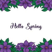 Hello Spring Template vector