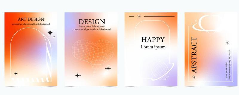 gradient background with y2k and groovy style