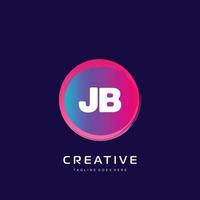 JB initial logo With Colorful template vector. vector