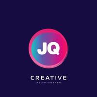 JQ initial logo With Colorful template vector. vector