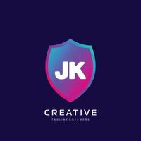 JK initial logo With Colorful template vector. vector