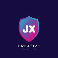 JX initial logo With Colorful template vector. vector