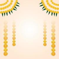 Indian flower garland with background vector