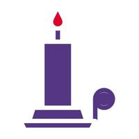 vela icono sólido rojo púrpura estilo Pascua de Resurrección ilustración vector elemento y símbolo Perfecto.