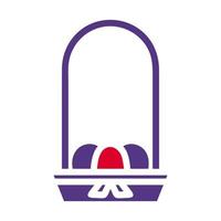 cesta huevo icono sólido rojo púrpura estilo Pascua de Resurrección ilustración vector elemento y símbolo Perfecto.