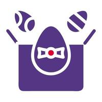 regalo huevo icono sólido rojo púrpura estilo Pascua de Resurrección ilustración vector elemento y símbolo Perfecto.