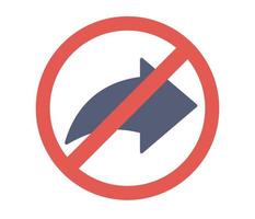 Sharing ban sign. Sharing not allowed icon. No share. Vector flat illustration