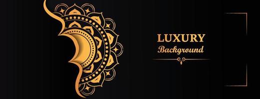 Black and gold poster luxury background vector