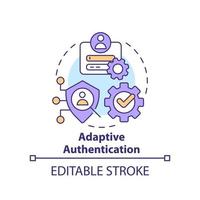 Adaptive authentication concept icon. User recognition. Access to profile abstract idea thin line illustration. Isolated outline drawing. Editable stroke vector