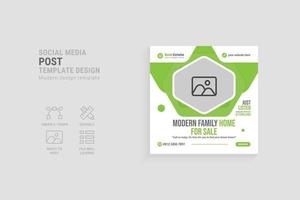 Home sale business social media post template vector