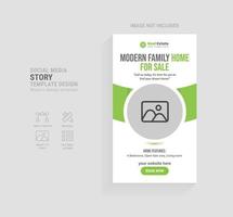 Home sale social media stories template vector