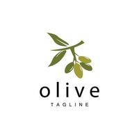 Olive Logo, Olive Oil Plant Vector, Natural Herbal Health Medicine Design, Illustration Template Icon vector