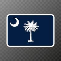 South Carolina state flag. Vector illustration.