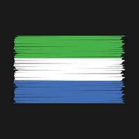 Sierra Leone Flag Brush Vector