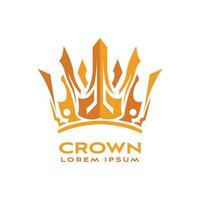 Abstract Creative Crown Concept Logo Design Template vector