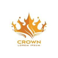Abstract Creative Crown Concept Logo Design Template vector