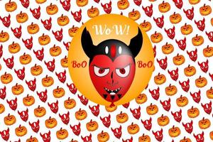 Halloween pattern Funny wallpaper for textile, Halloween party background with and horror design. Seamless pattern of Halloween with Cute Pumpkins and Spider Web-Halloween Vector Design.