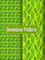 seamless floral pattern's set of collection ornaments. hand drawn abstract botanic leaves background. Endless textile texture used for printing retro fabric pattern design. vector