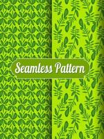 seamless floral pattern's set of collection ornaments. hand drawn abstract botanic leaves background. Endless textile texture used for printing retro fabric pattern design. vector