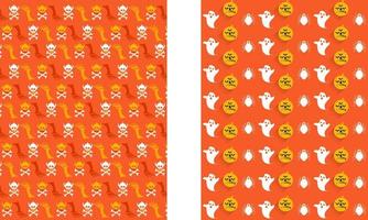 Halloween pattern Funny wallpaper for textile, Halloween party background with and horror design. Seamless pattern of Halloween with Cute Pumpkins and Spider Web-Halloween Vector Design.