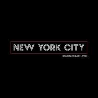 New York City Typography and Minimal T shirt design vector