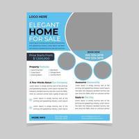 Elegant House Real Estate Flyer Design Template vector