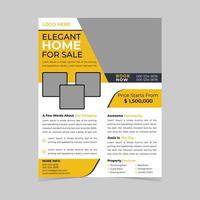 Elegant House Real Estate Flyer Design Template vector