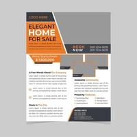 Elegant House Real Estate Flyer Design Template vector