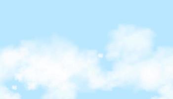 Seamless Blue Sky with altostratus clouds background,Vector cartoon wide horizon pattern of Nature Sky with cirrus clouds,Concept all seasonal banner in sunny day spring and summer in the morning vector