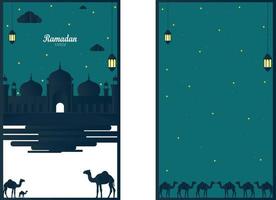resumen Ramadán kareem decorativo pancartas conjunto vector - vector