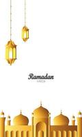 Ramadán kareem saludo antecedentes islámico vector diseño. Arábica caligrafía cuales medio Ramadán kareem '' - vector